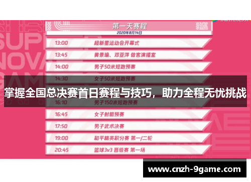 掌握全国总决赛首日赛程与技巧，助力全程无忧挑战